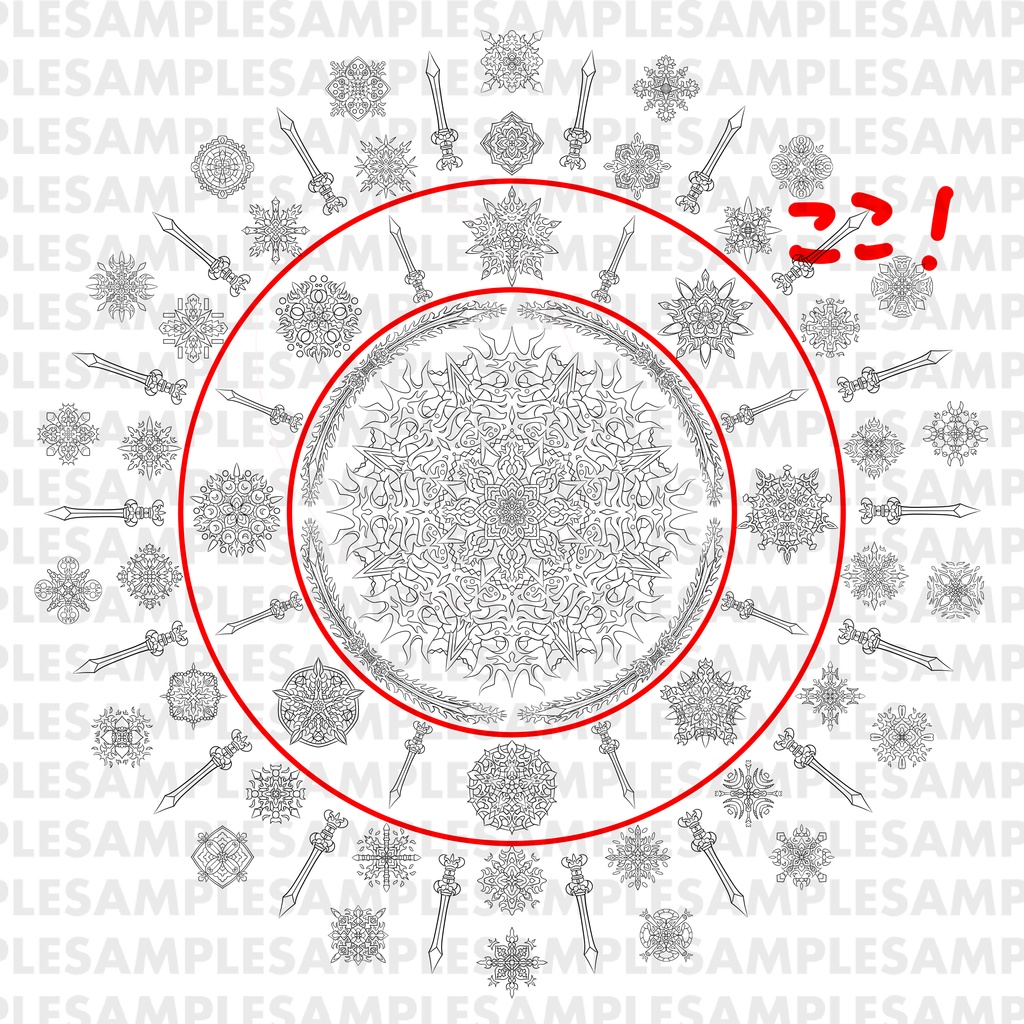 【線対不動明王曼荼羅ぬりえ】八大童子