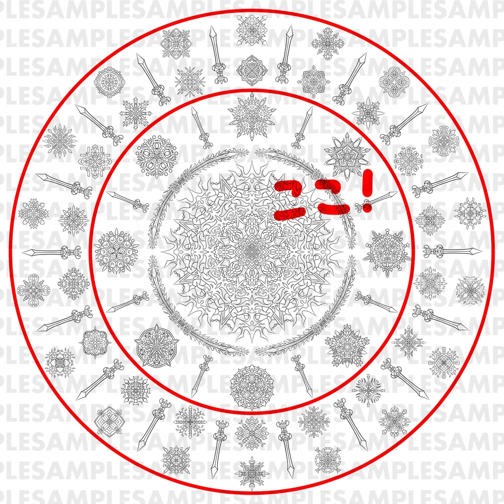 【線対不動明王曼荼羅ぬりえ】三十六童子