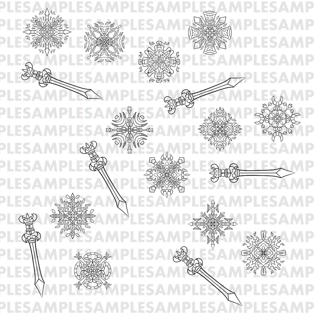 【線対不動明王曼荼羅ぬりえ】三十六童子