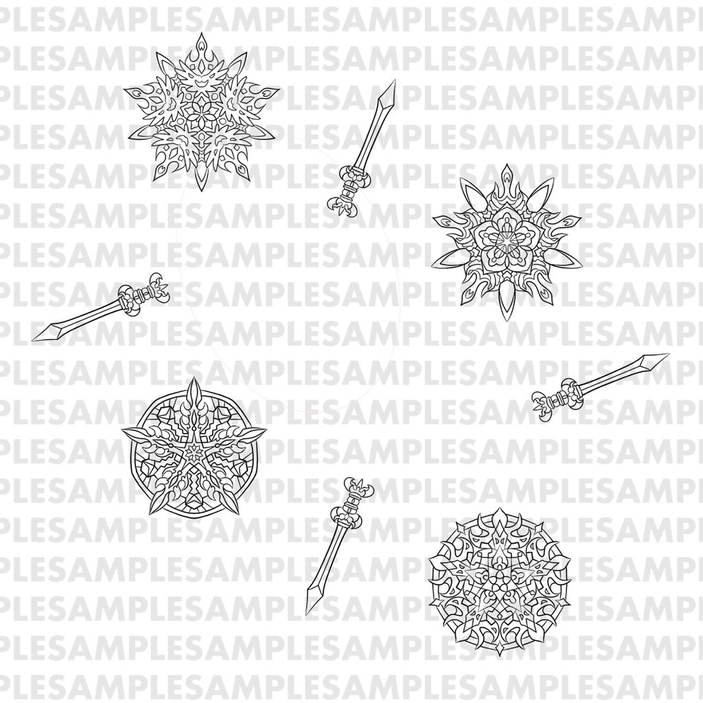 【ダウンロード】線対不動明王曼荼羅ぬりえセット