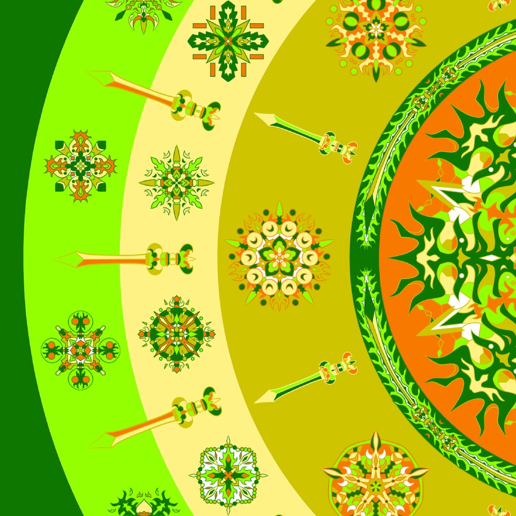 【ダウンロード】線対不動明王曼荼羅《彩色》 全6種