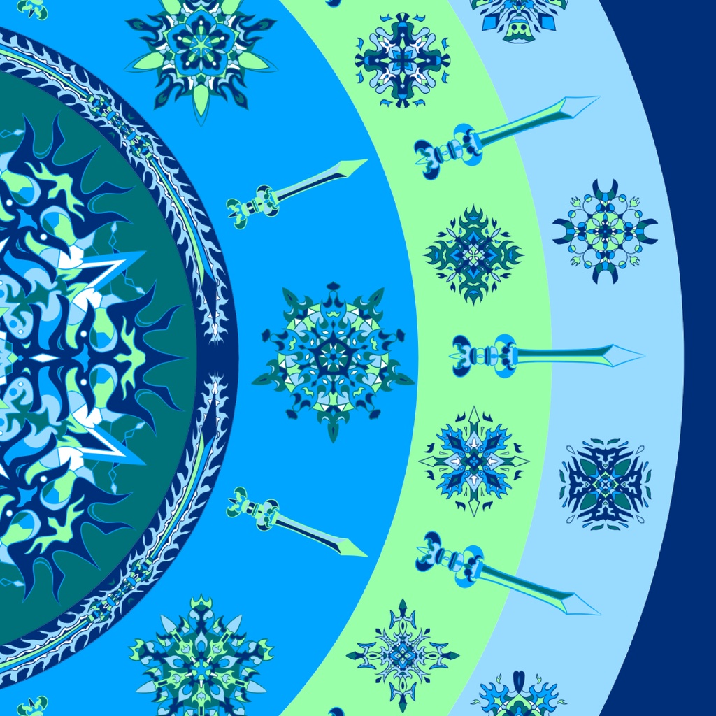 【ダウンロード】線対不動明王曼荼羅《彩色》 全6種