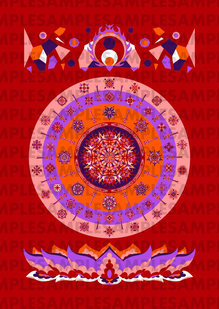 【ダウンロード】線対不動明王曼荼羅《彩色》豪華版 全6種