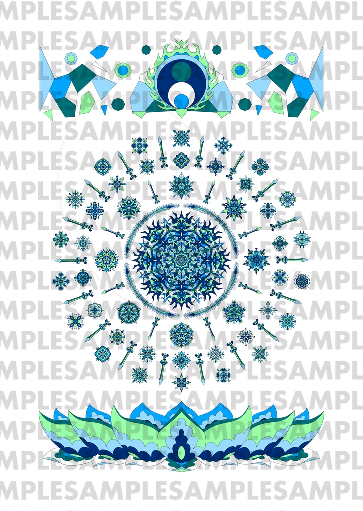 【ポストカード】線対不動明王曼荼羅《彩色》豪華版 全6種