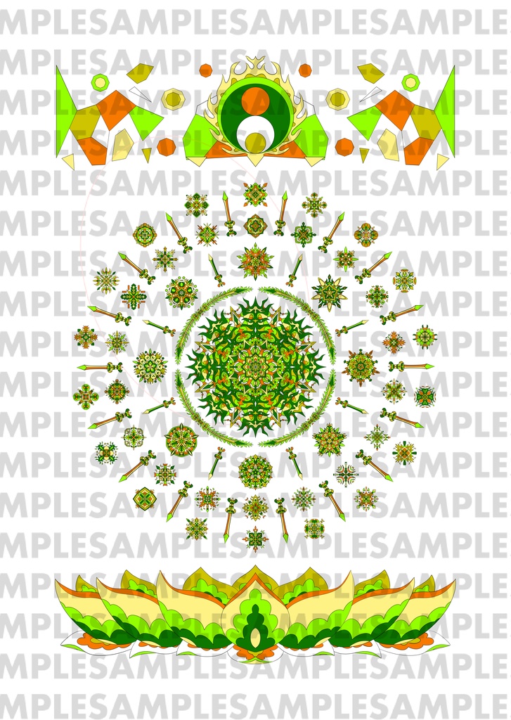 【ポストカード】線対不動明王曼荼羅《彩色》豪華版 全6種