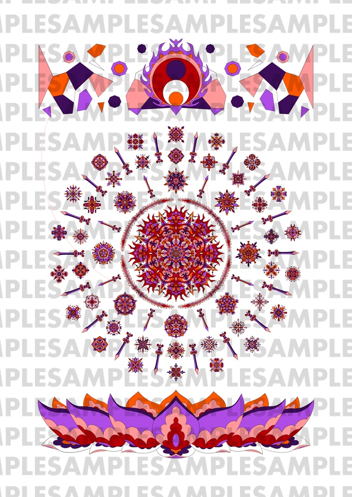 【ポストカード】線対不動明王曼荼羅《彩色》豪華版 全6種