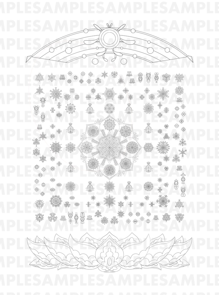 【ポスター】線対孔雀明王曼荼羅 white　全５サイズ