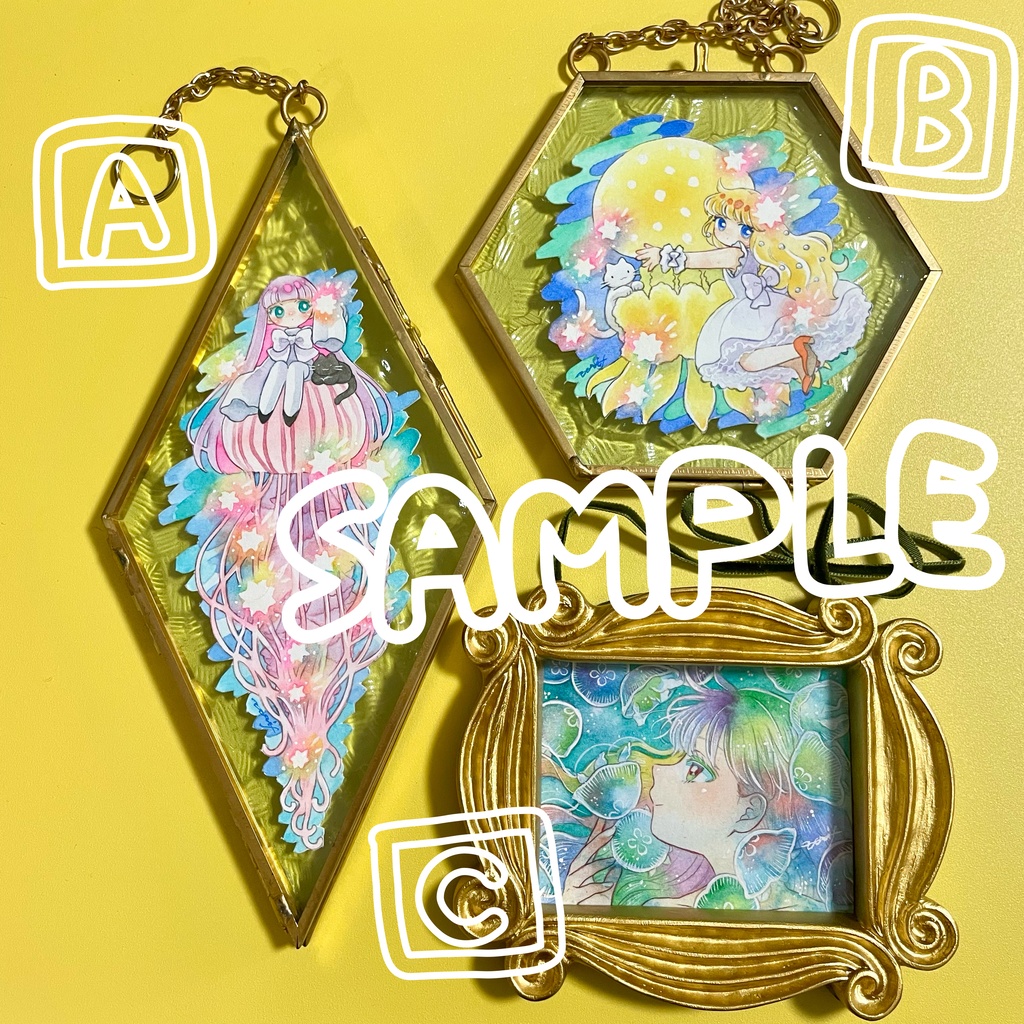 額装小原画:くらげ