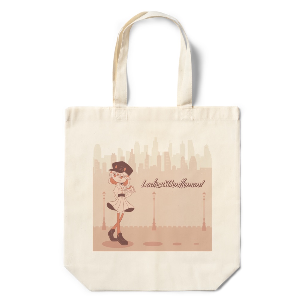 【創作】「レディース＆ジェントルマン！」シルヴィアエコバッグ