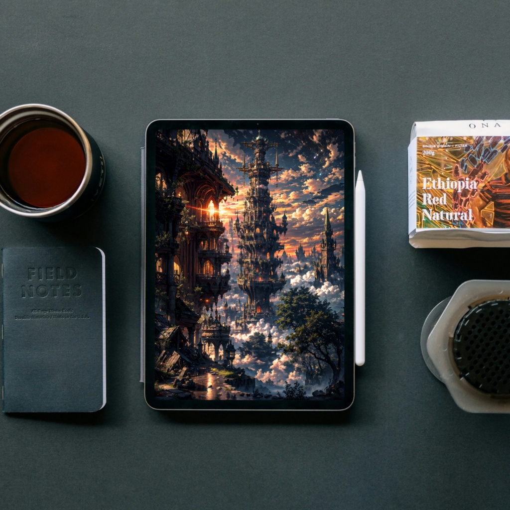 スマホ壁紙【夕刻の魔道具店】