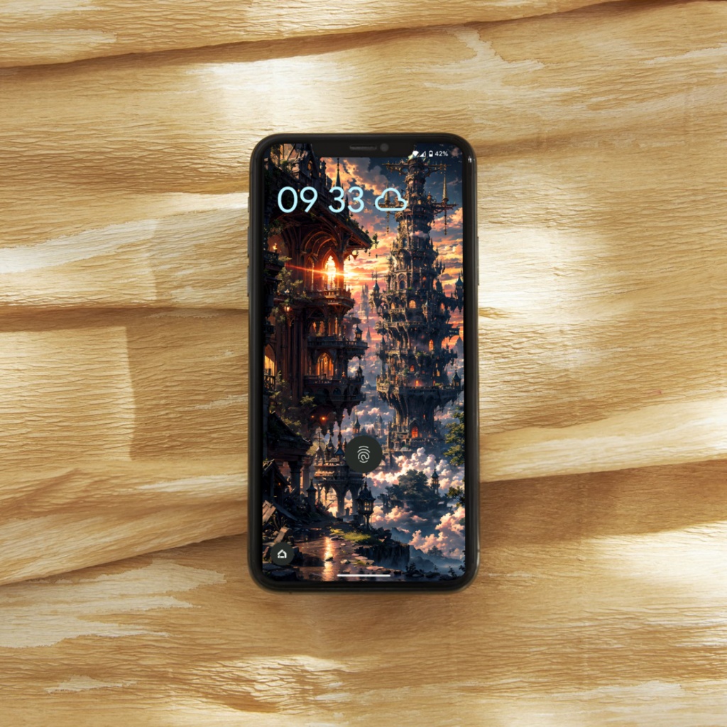 スマホ壁紙【夕刻の魔道具店】