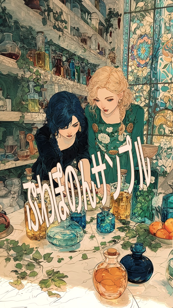 香水を喰らう吸血鬼より【秘密の調香室】水彩イラスト集14枚(未公開イラスト11枚含む)