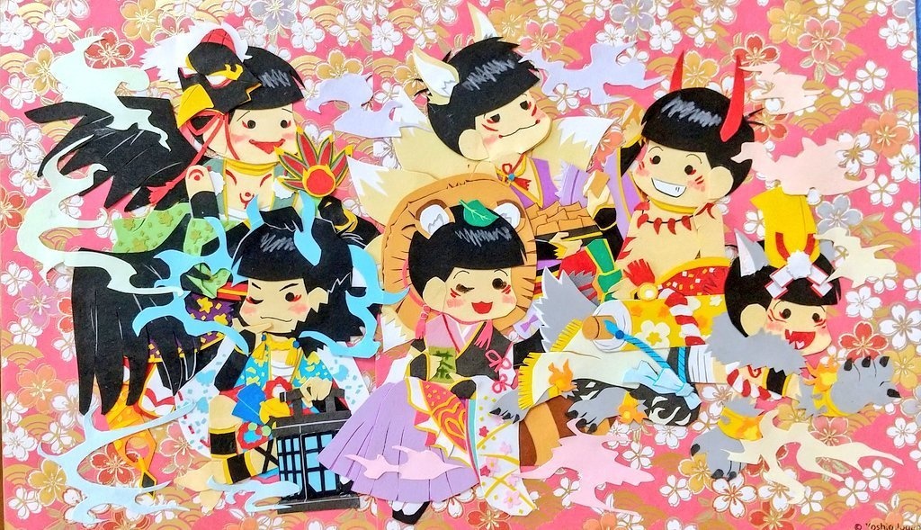 【色紙人形】妖怪松(覚醒)