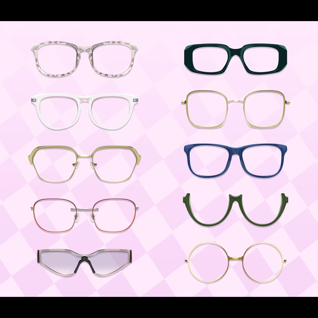 【40種類】眼鏡イラスト素材