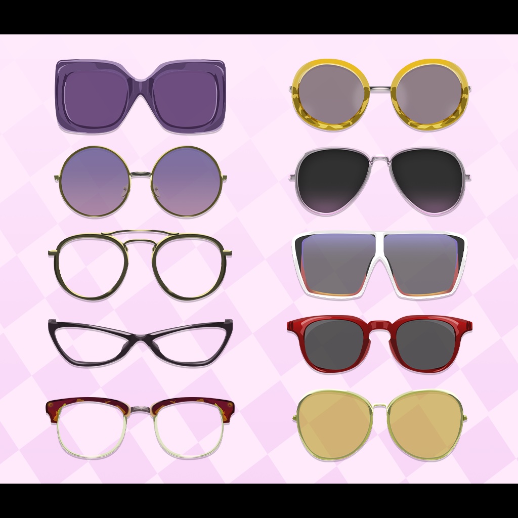 【40種類】眼鏡イラスト素材