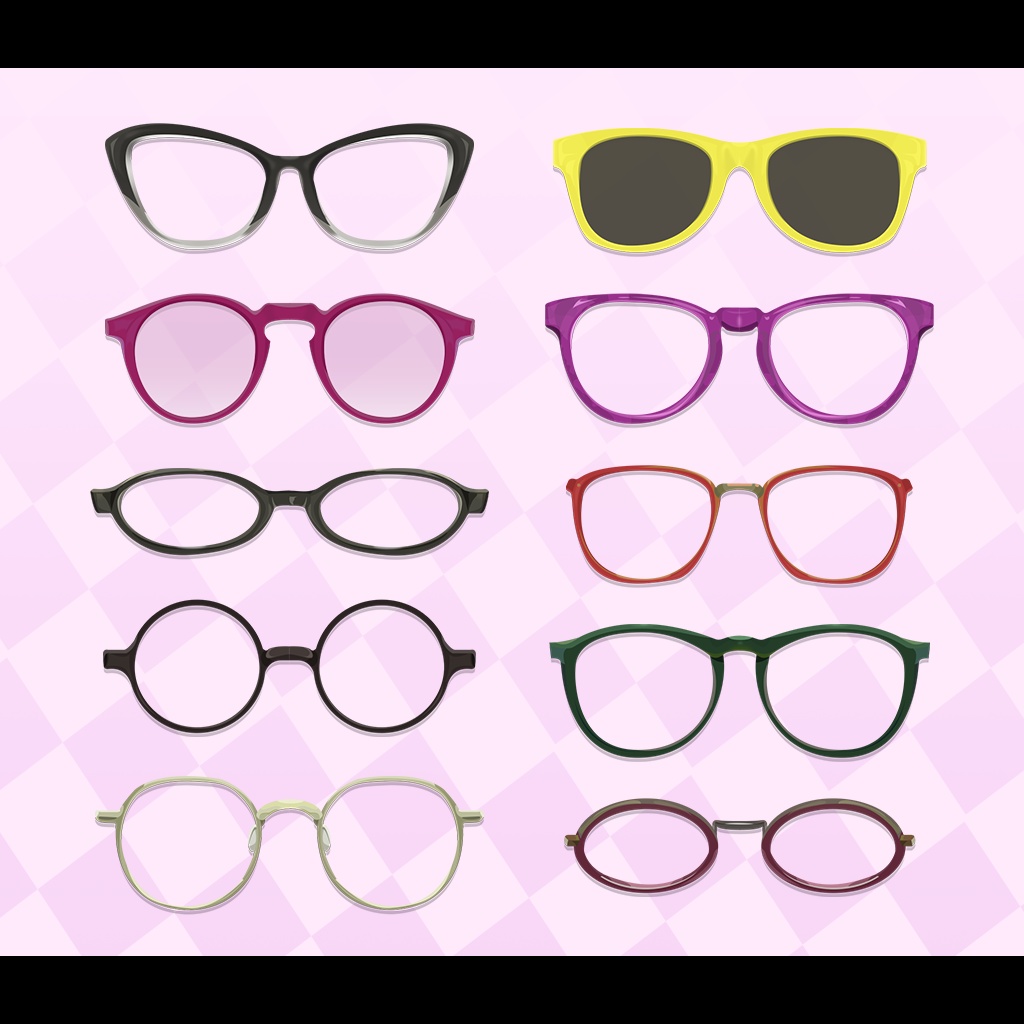 【40種類】眼鏡イラスト素材