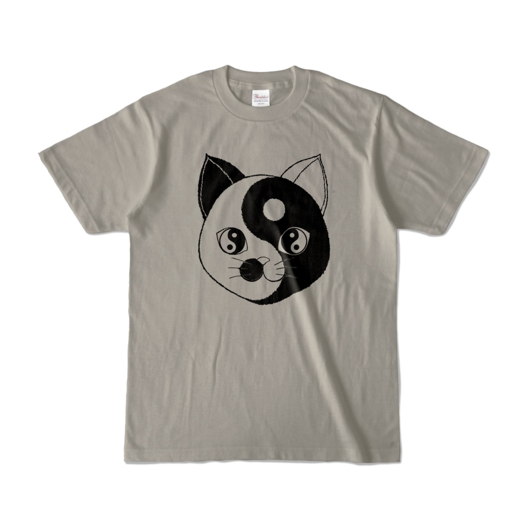 Yin and Nyang Tシャツ　シルバーグレー (淡色)