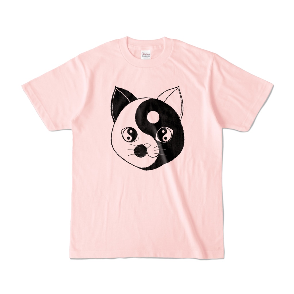Yin and Nyang Tシャツ　ライトピンク (淡色)