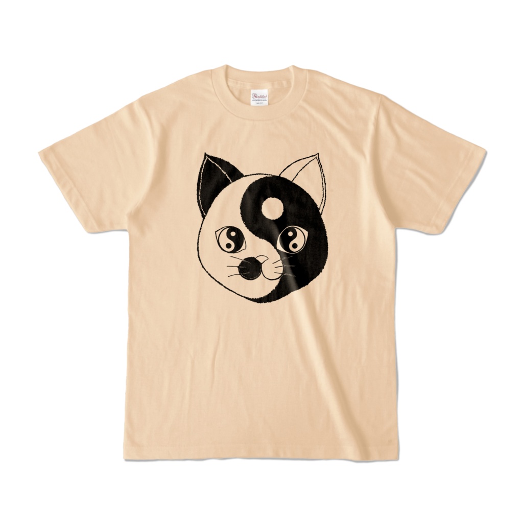 Yin and Nyang Tシャツ　ナチュラル (淡色)
