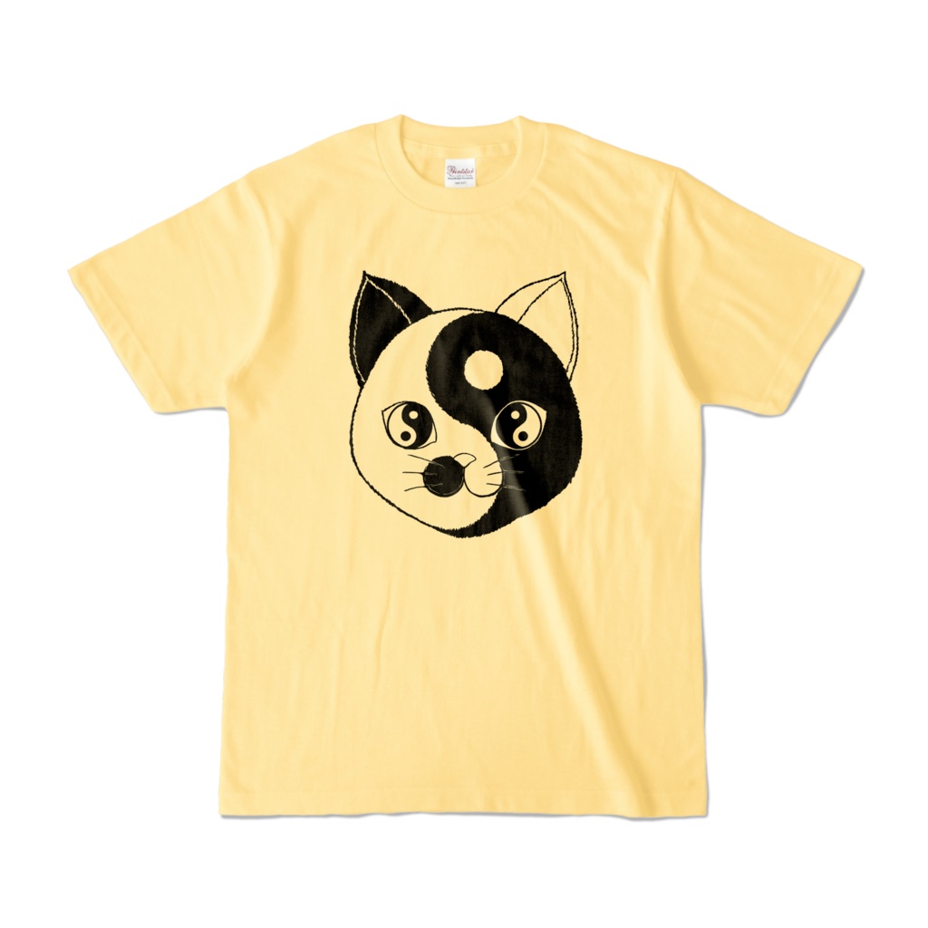 Yin and Nyang Tシャツ　ライトイエロー (淡色)