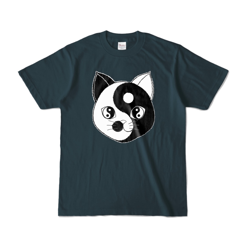 Yin and Nyang Tシャツ　デニム (濃色)