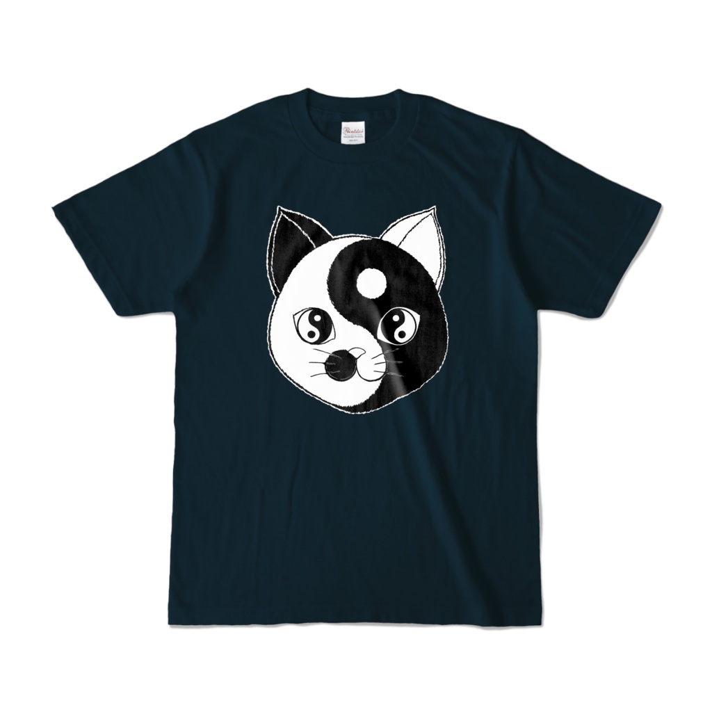 Yin and Nyang Tシャツ　ネイビー (濃色)