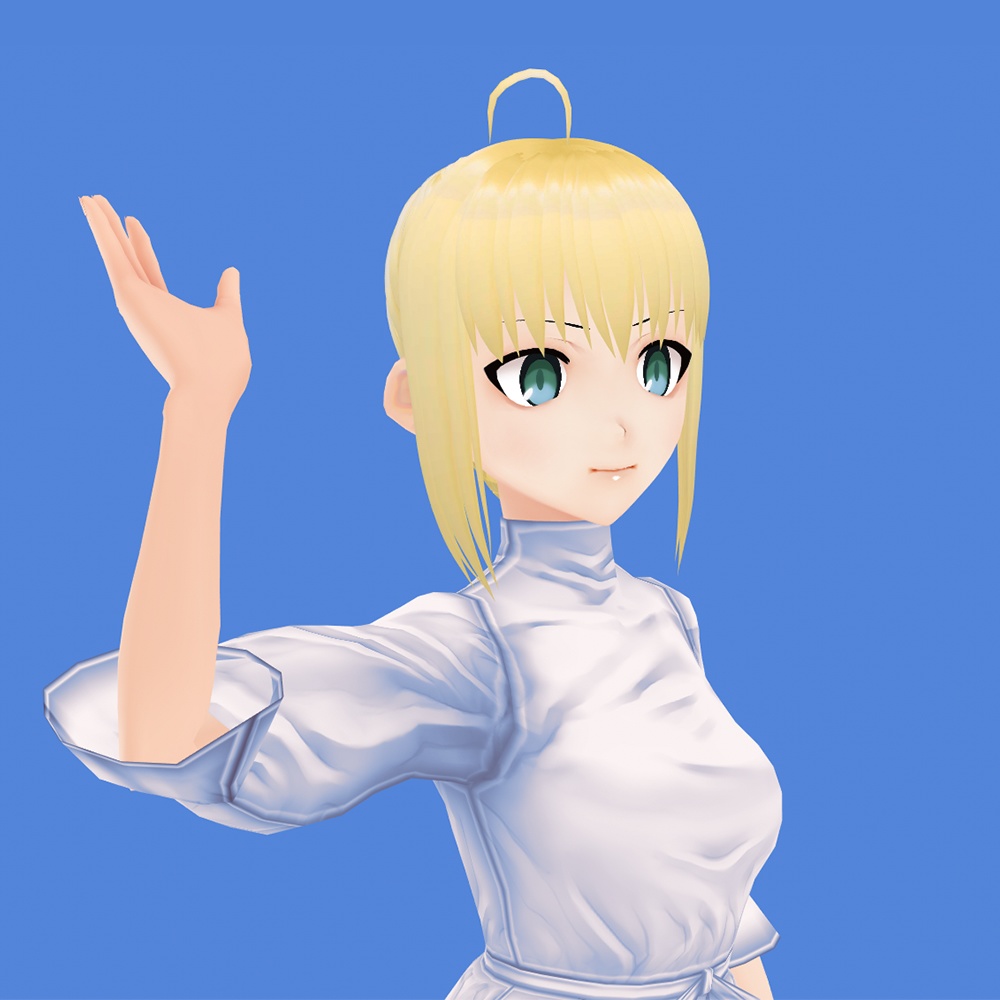 【VRoidヘアプリセット】Messy bun, long side bangs with ahoge