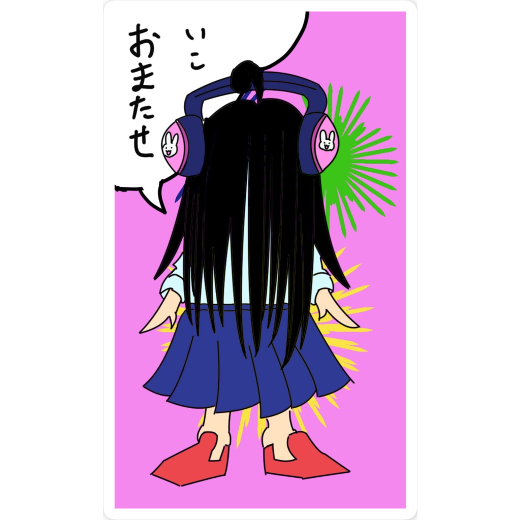 魔除けのメンヘラ沼子ちゃんお待たせステッカー