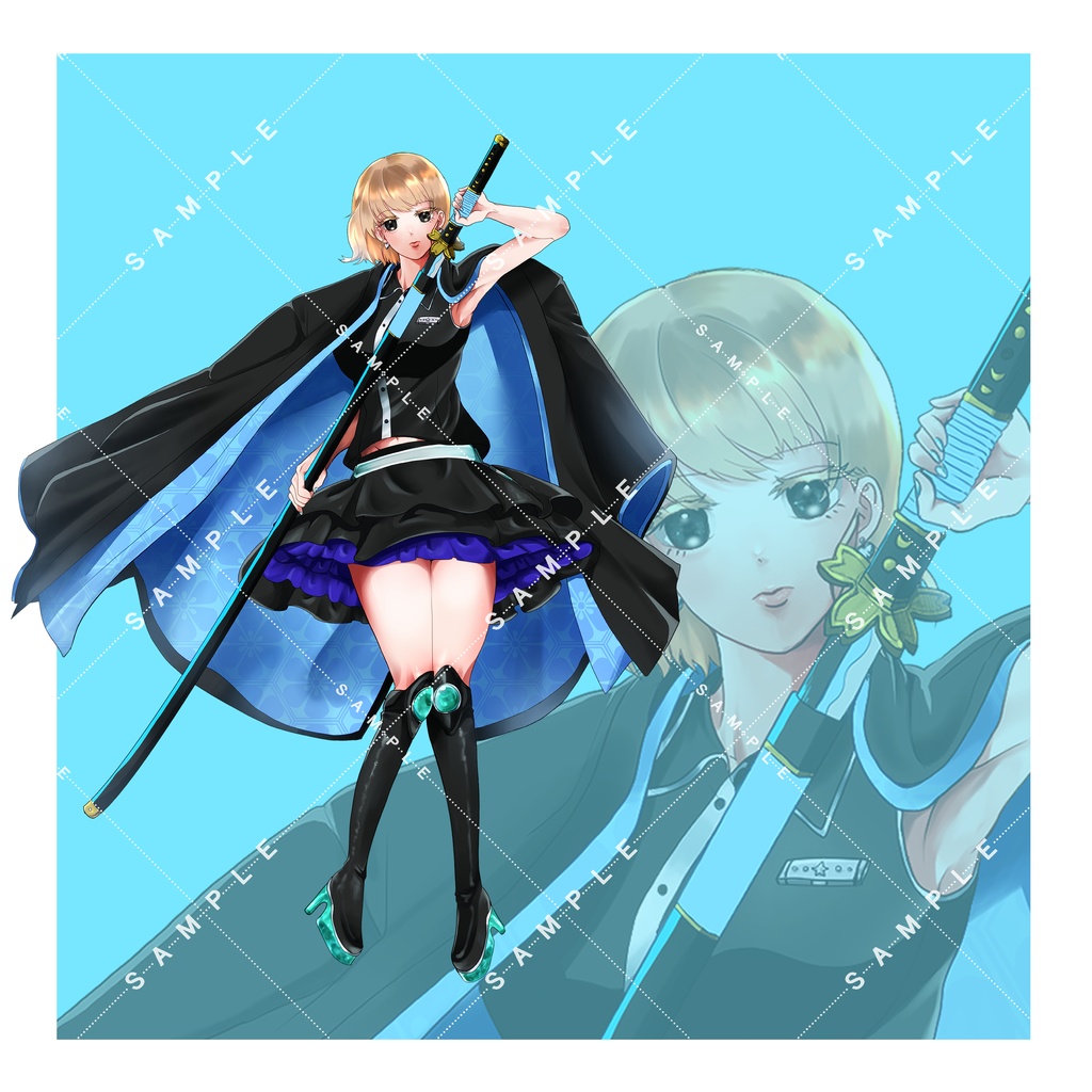 【立ち絵】刀を持った女性