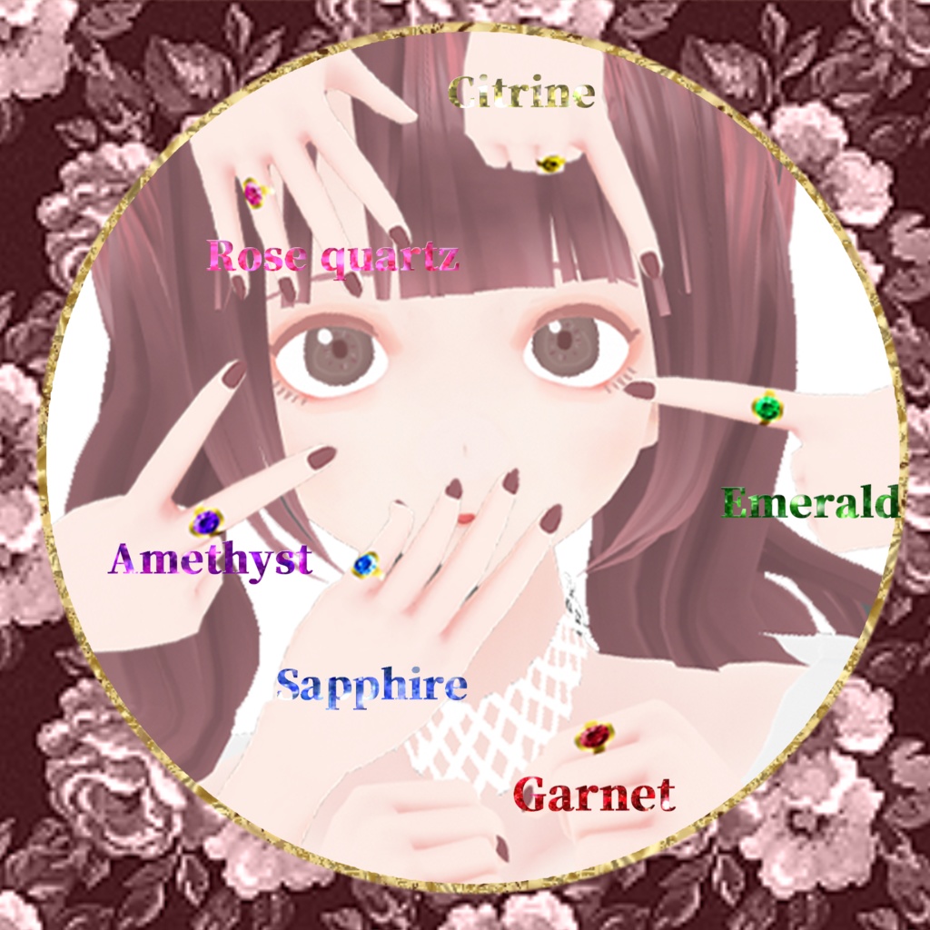 【VRoidテクスチャ】アンティークリング【無料版あり】