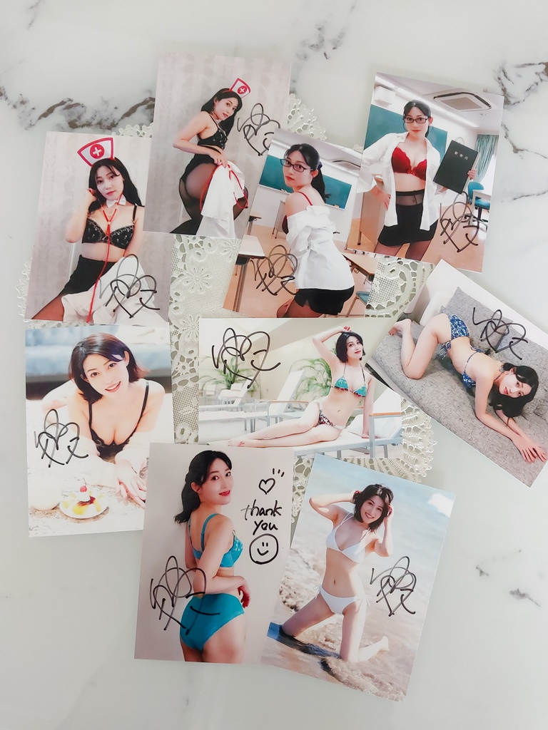 ゆりこ 直筆サイン付き『ブロマイド』3枚セット