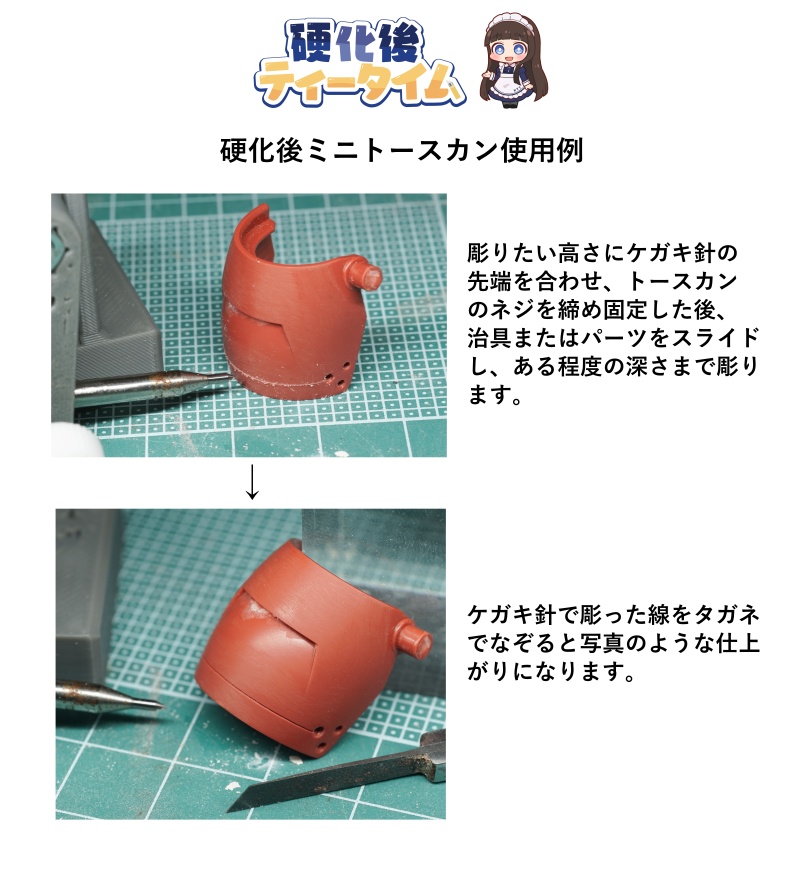 硬化後ミニトースカン