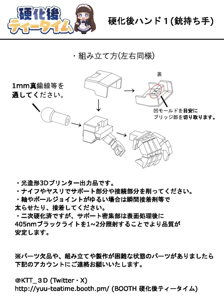 硬化後ハンド1(銃持ち手)