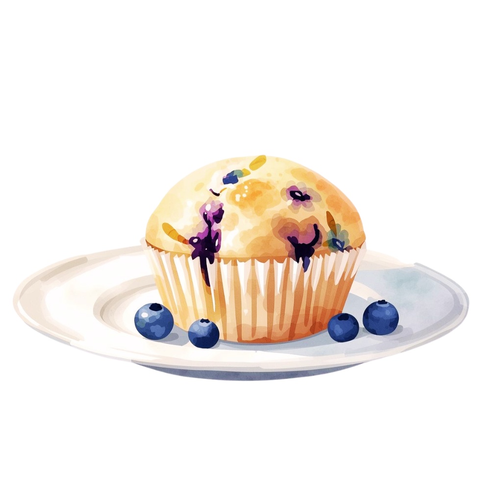 水彩タッチのカフェ風の可愛いクリップアート13点セット