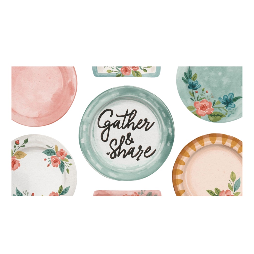 水彩タッチの ナチュラルな女の子をモチーフ、カフェ風クリップアート38点セット