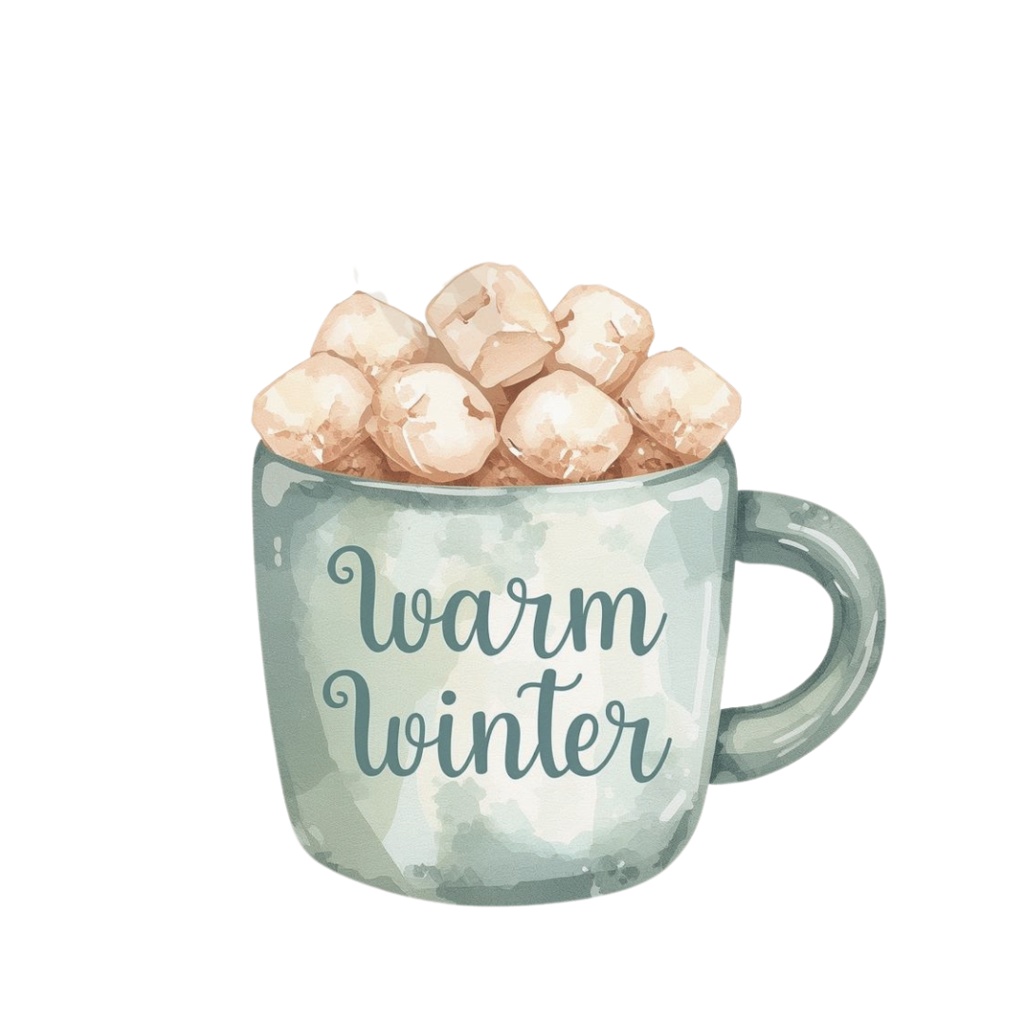 水彩タッチの ナチュラルな女の子をモチーフ、カフェ風クリップアート38点セット