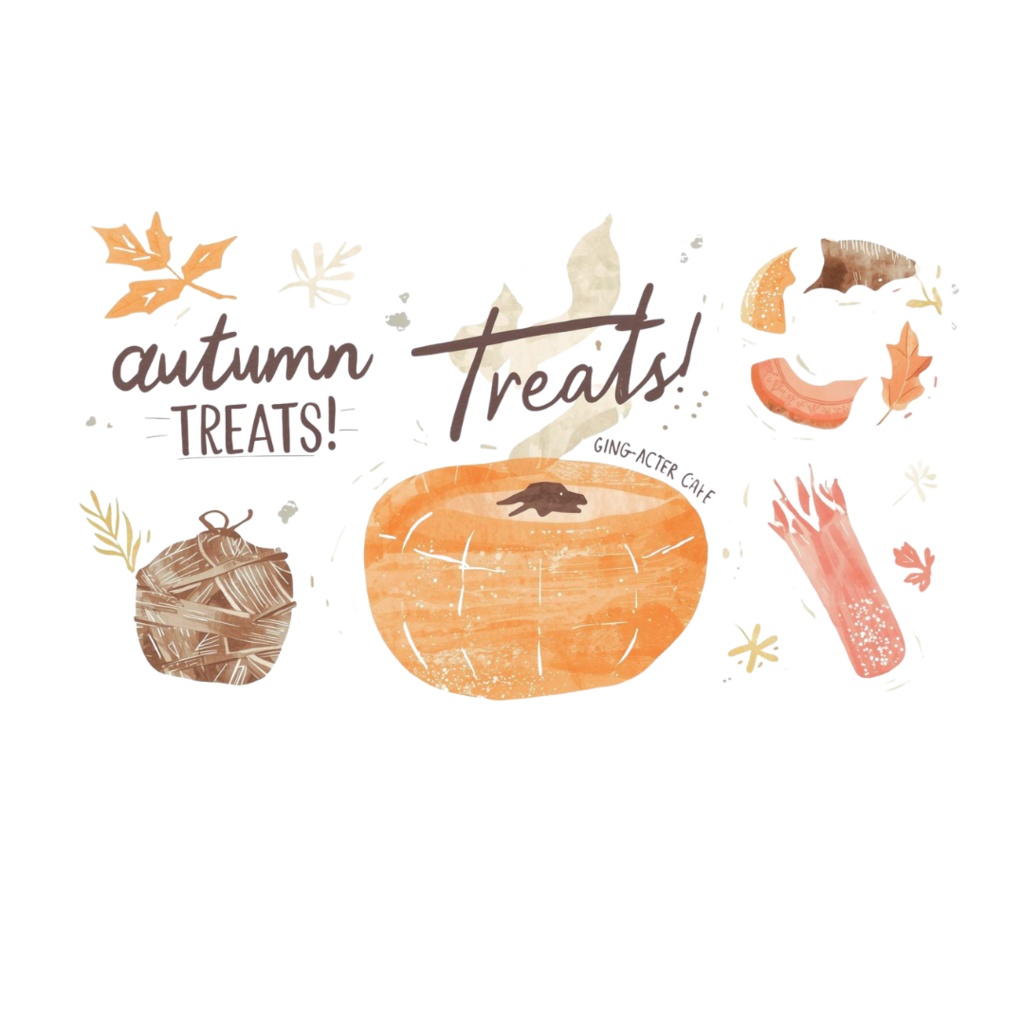 水彩タッチの ナチュラルな女の子をモチーフ、カフェ風クリップアート38点セット