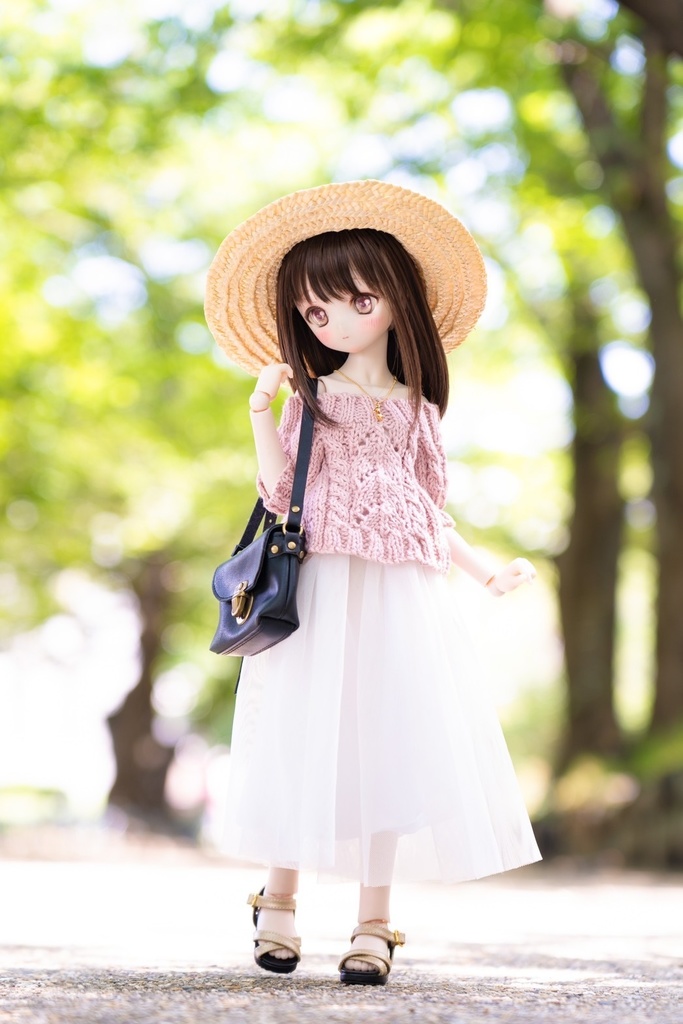 MDD  オフショル　くすみピンク