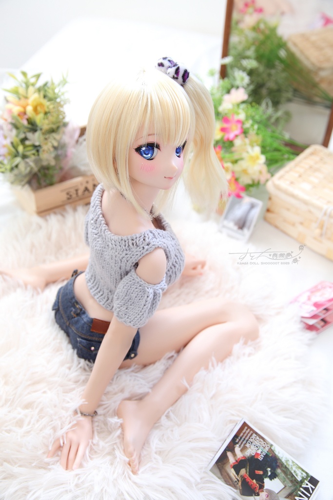DD ショルダーカット　ブルーグレー