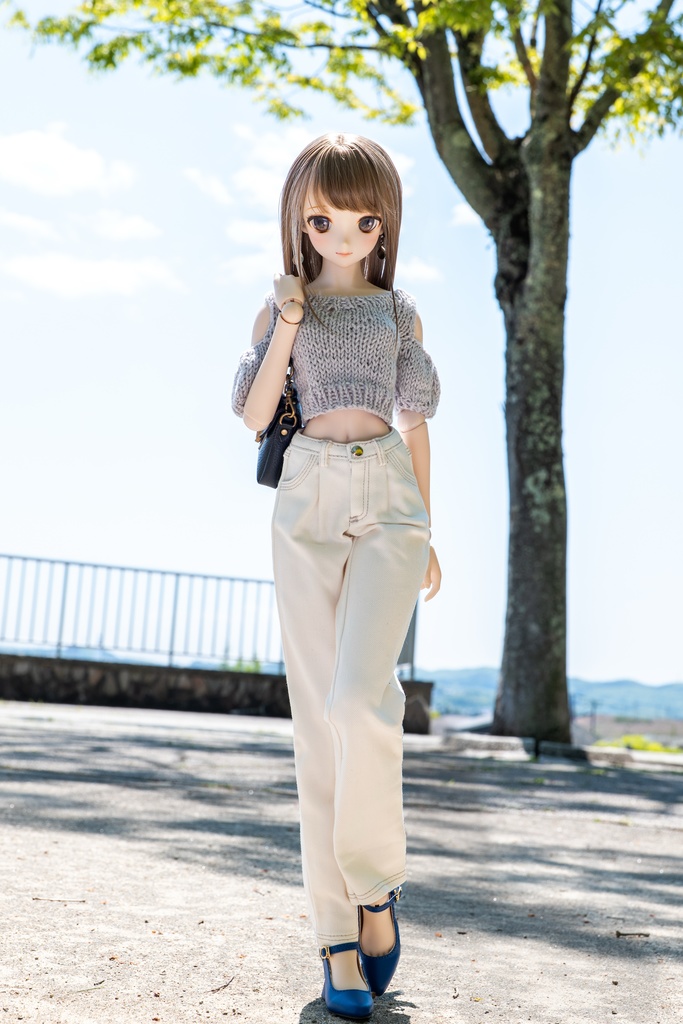 DD ショルダーカット　ブルーグレー