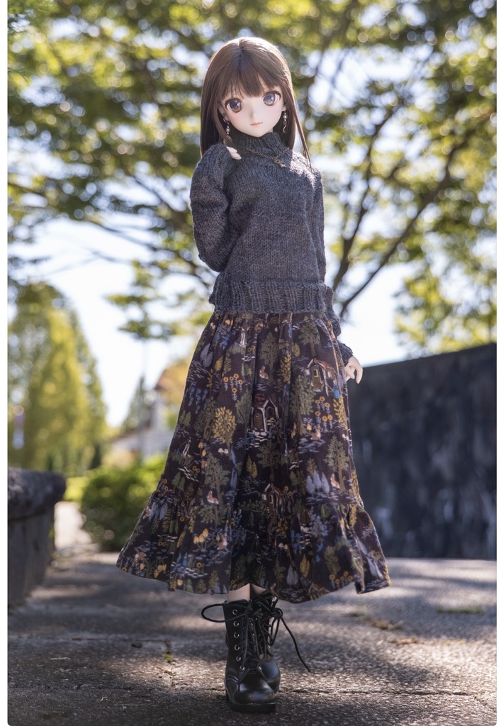 DD シンプルニット　ダークグレイ