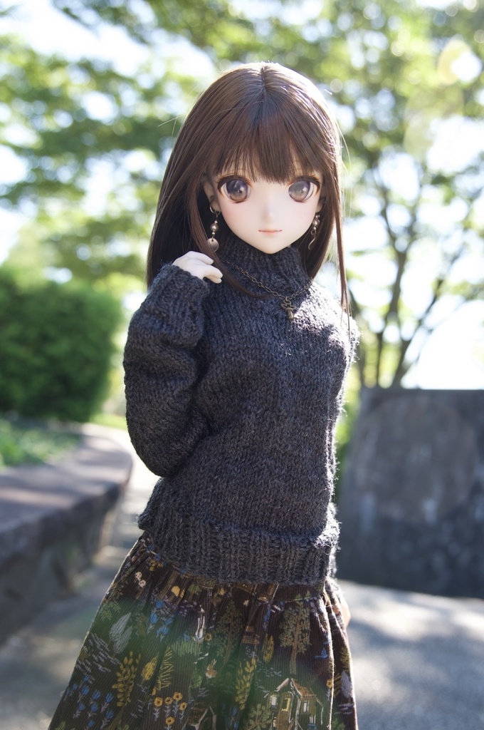 DD シンプルニット　ダークグレイ