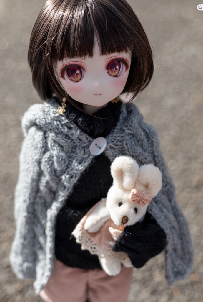 ＭＤＤフード付きケープ　2色