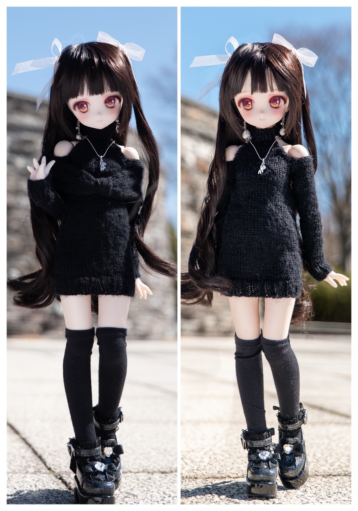 MDD リボンワンピ　ブラック