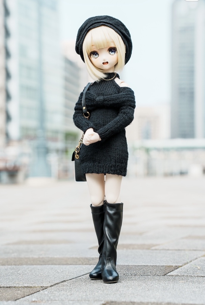 MDD リボンワンピ　ブラック