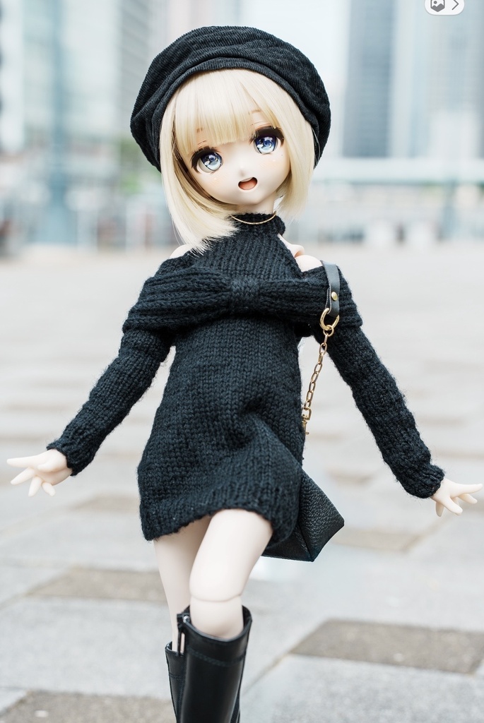 MDD リボンワンピ　ブラック