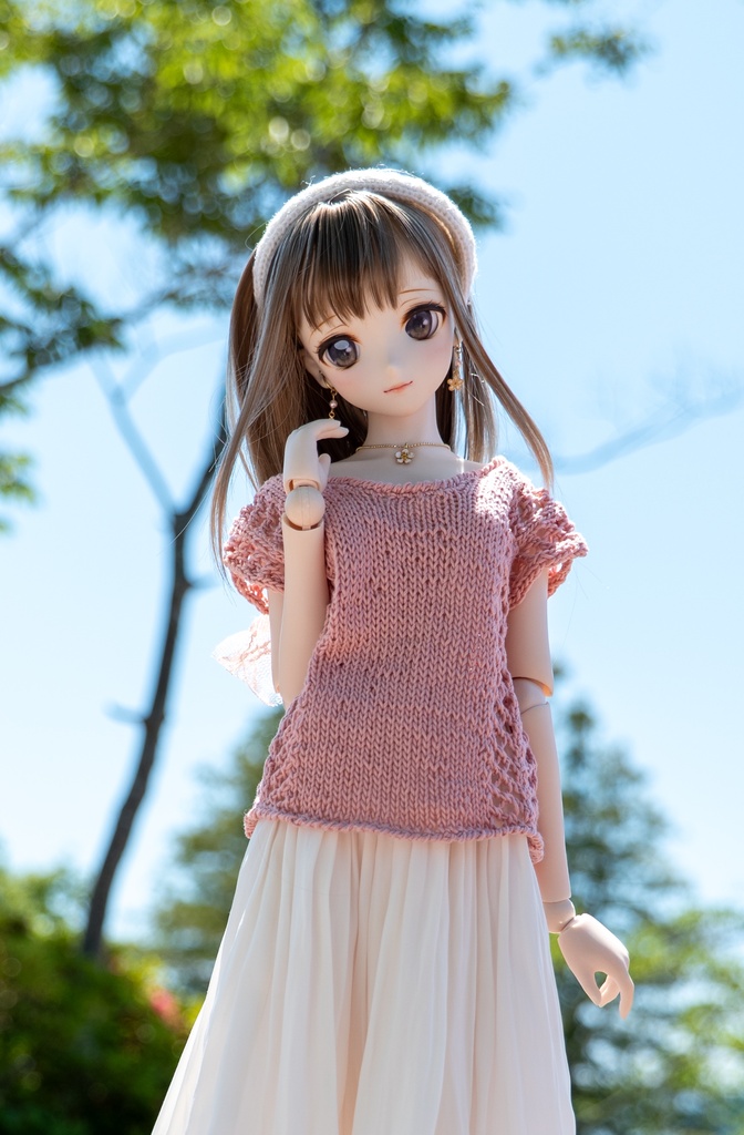 　DD サマーニット　くすみピンク