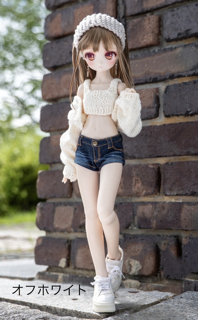 MDD ショートカーデとキャミセット　オフホワイト