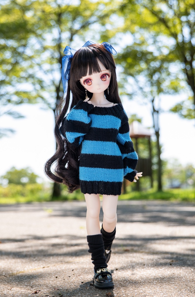 9/13アイドール大阪　MDD ボーダーワンピ　ブルー