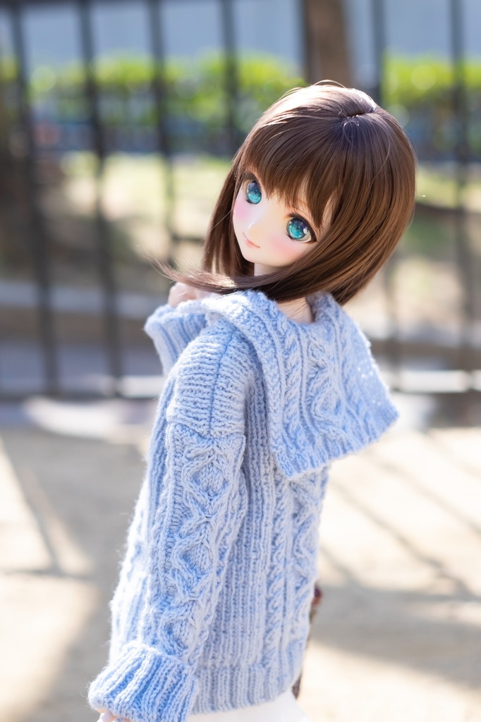 DD セーラーニット　水色